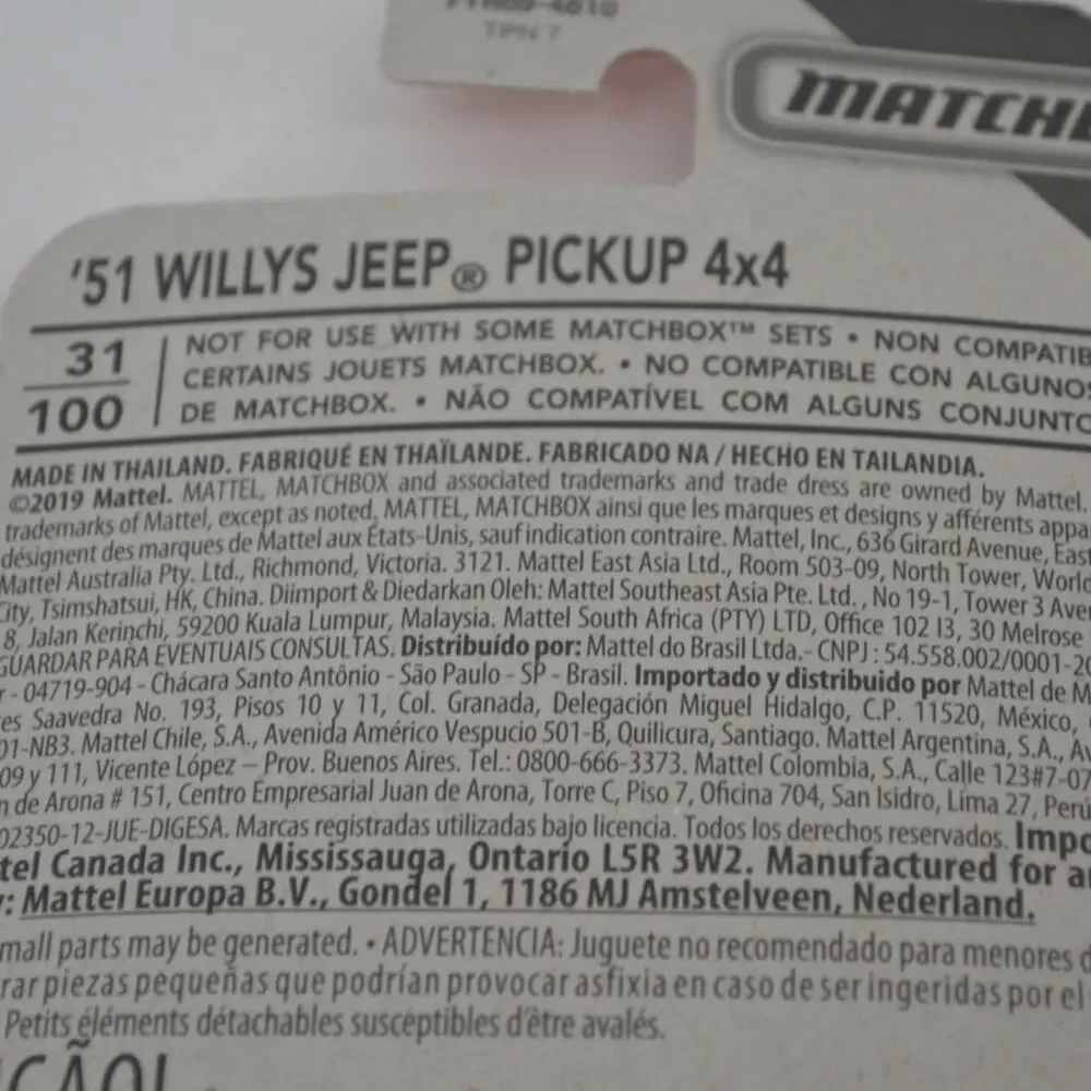Matchbox Yellow Pickup Truck MBX Construction 15/20 Willys